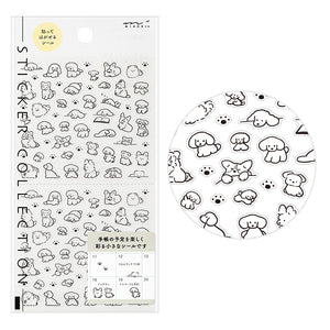 Midori Notebook Stickers - Dog Small