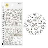 Midori Notebook Stickers - Dog - Small