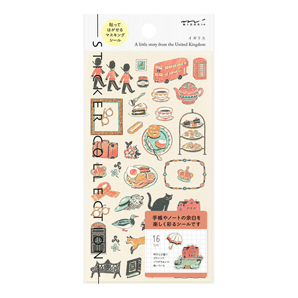 Midori Stickers United Kingdom Design
