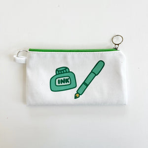 The Paper + Craft Pantry Canvas Pouch - Ink and Fountain Pen