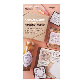 Midori Paintable Stamp - Stickers Book Warm Color