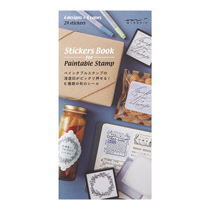 Midori Paintable Stamp Stickers Book - Cold Color