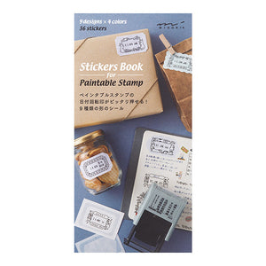 Midori Paintable Rotating Stamp Stickers Book - Cold Color