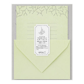 Midori Letter Set - Green Flower