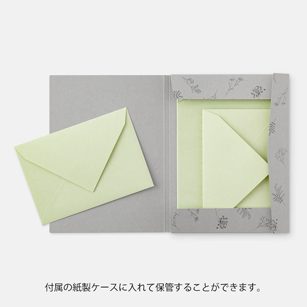 Midori Letter Set - Green Flower