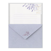 Midori Letter Set - Foil Stamped Lavender Pattern