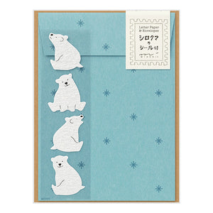 Midori Mini Letter Set with Stickers - Polar Bear