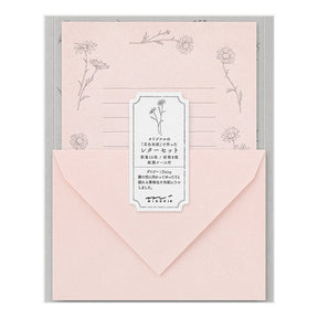 Midori Letter Set - Pink Flower