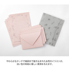 Midori Letter Set - Pink Flower