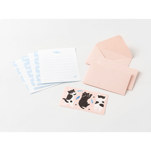 Midori Mini Letter Set - Hungry Cat