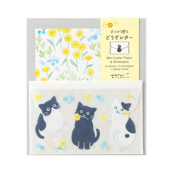 Midori Mini Letter Set - For You Cat