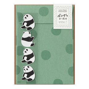 Midori Mini Letter Set with Stickers - Panda Bear