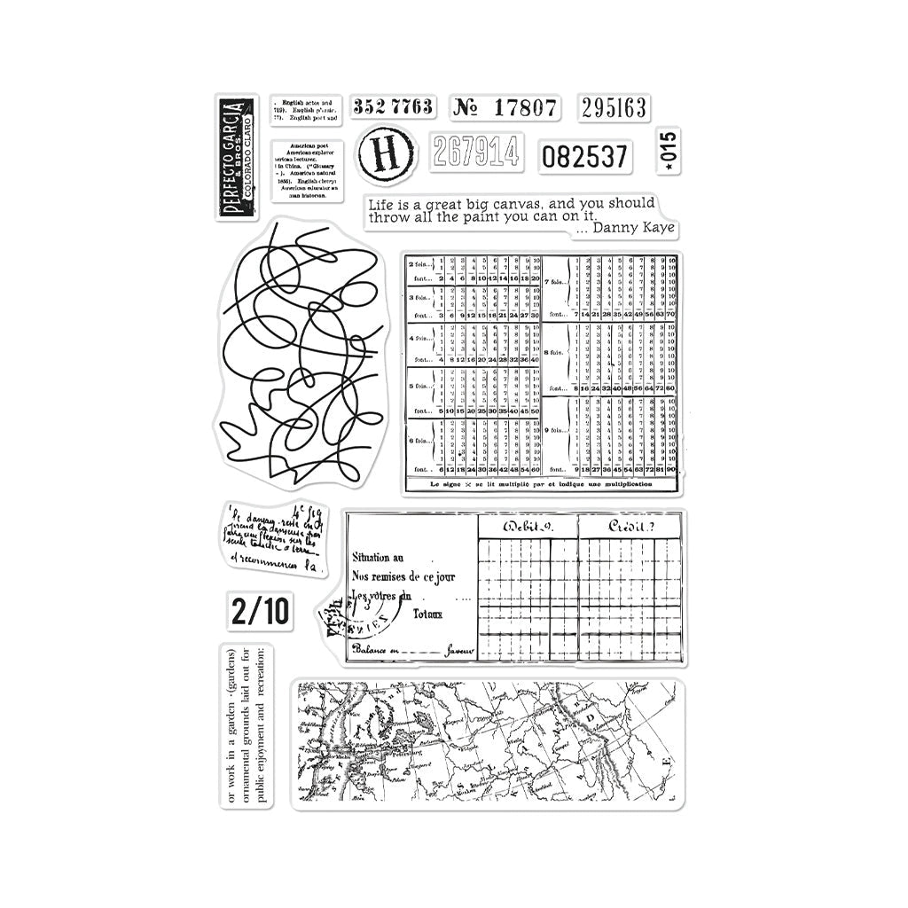 Hero Arts Clear Stamps - Vintage Map and Ledger