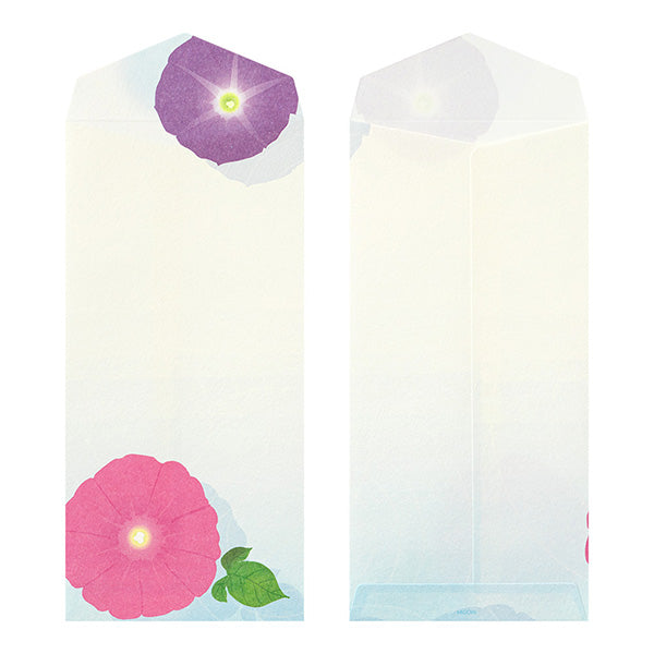 Midori Envelopes 104 Four Designs Floating Morning Glory on Bowl
