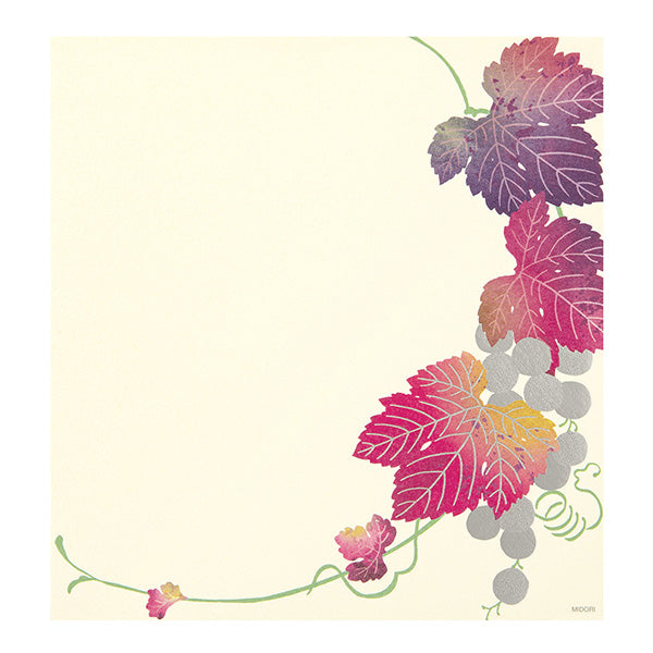 Midori Letter Pad 111 Foil Stamping Grape
