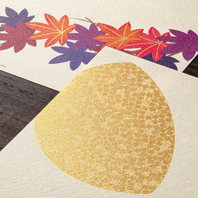 Midori Letter Pad 113 Silk Printing Moon and Japanese Maple