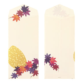 Midori Envelopes 114 Foil Silk Printing Moon and Japanese Maple