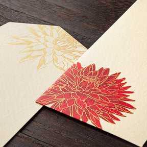 Midori Envelopes 116 Foil Silk Printing Dahlia S2