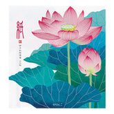 Midori Letter Pad 137 Silk Printing Lotus