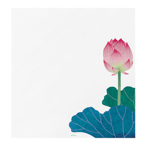 Midori Letter Pad 137 Silk Printing Lotus