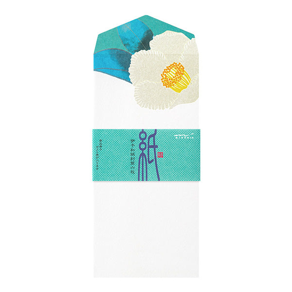 Midori Envelopes 140 Silk Printing Japanese Stewartia