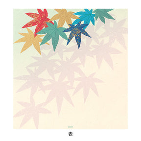 Midori Letter Pad 145 Silk Printing Colorful Japanese Maple