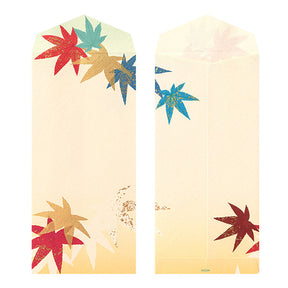 Midori Envelopes 146 Silk Printing Colorful Japanese Maple