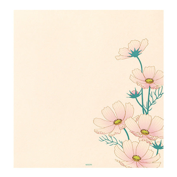 Midori Letter Pad 147 Silk Printing Cosmos