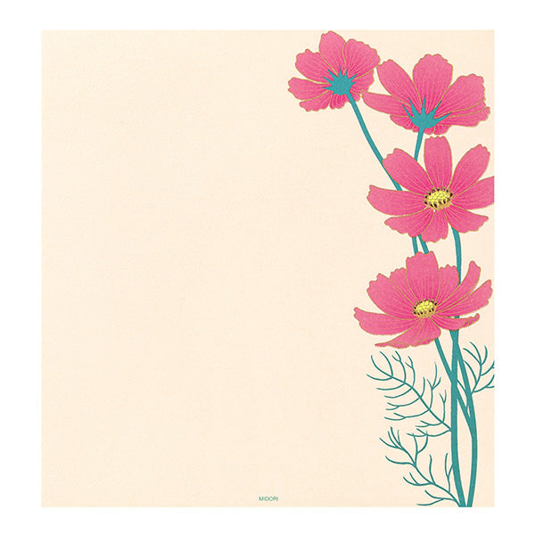 Midori Letter Pad 147 Silk Printing Cosmos