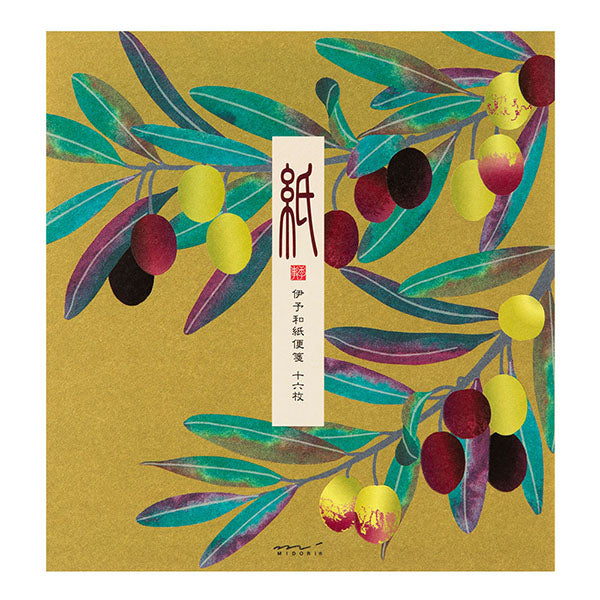 Midori Letter Pad 179 Foil Stamped Olive Tree