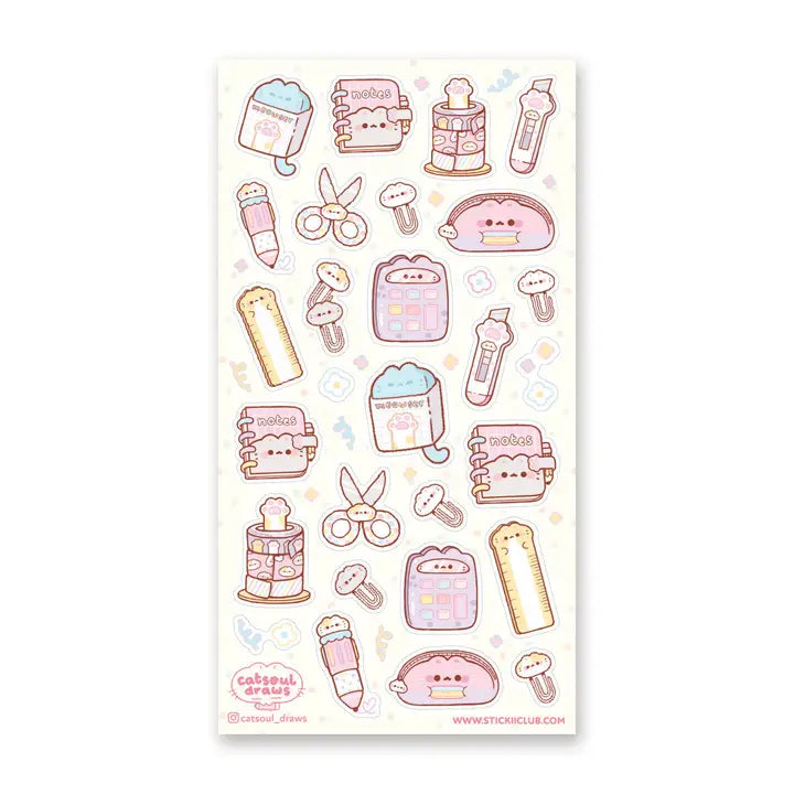 STICKII Sticker Sheet - Kitty Stationery