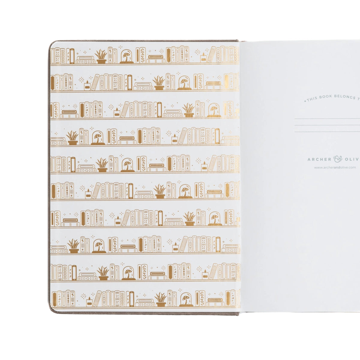 Archer & Olive - Bookshelf Lined Notebook - A5