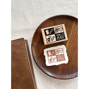 Bloom Paper Studio - Bear Vibes Wooden Stamp