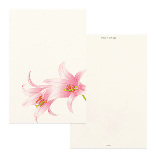 Midori Post Card Pad 688 Four Designs Summer Flowers S2