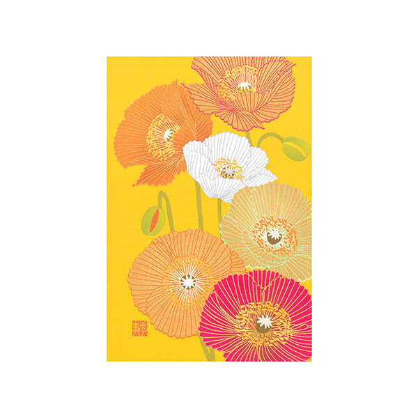 Midori -  Postcard Poppy Pattern