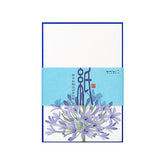 Midori Post Card 732 Foil Stamping Agapanthus