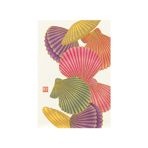 Midori - Postcard Hiougi Shell Pattern