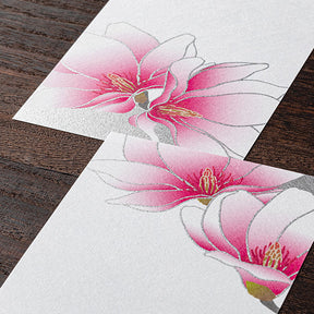 Midori Message Letter Pad 559 Silk Printing Magnolia Pink