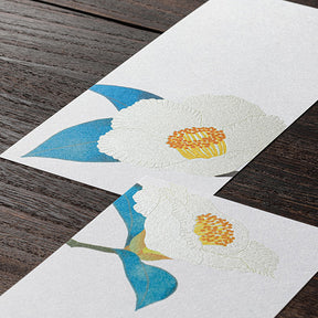 Midori Message Letter Pad 567 Silk Printing Japanese Stewartia
