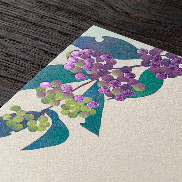 Midori Message Letter Pad 569 Foil Stamping Japanese Beauty Berry