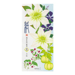 Midori Message Letter Pad 587 Four Designs Summer Flowers