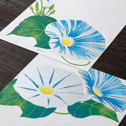 Midori Message Letter Pad 589 Silk-Printing Morning Glory