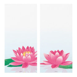 Midori Message Letter Pad 590 Silk-Printing Water Lily Reflection