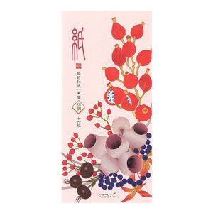 Midori Message Letter Pad - Four Designs Autumn Wreath