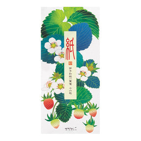 Midori Message Letter Pad 600 Foil Stamping Strawberry