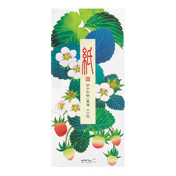 Midori Message Letter Pad 600 Foil Stamping Strawberry