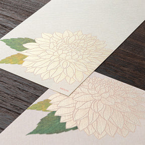 Midori Message Pad - Silk Printing Dahlia Pattern 611