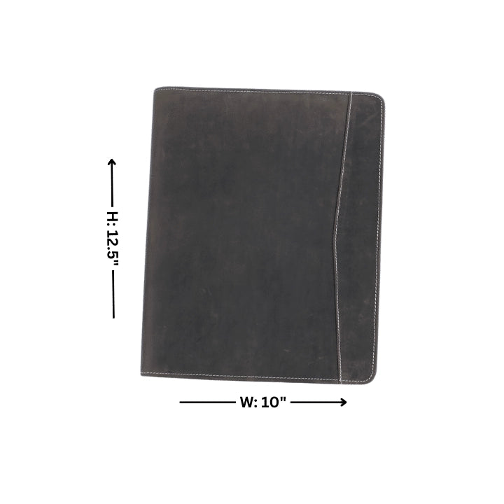 Leather Impressions Inc - American Bison Hunter Leather Padfolio - Zippered