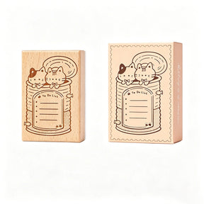NoteMood - Wooden Stamp - Cat Planner