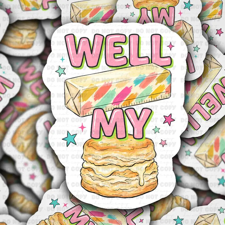 It's Transfer Time - Die Cut Sticker - Well Butter My Biscuits